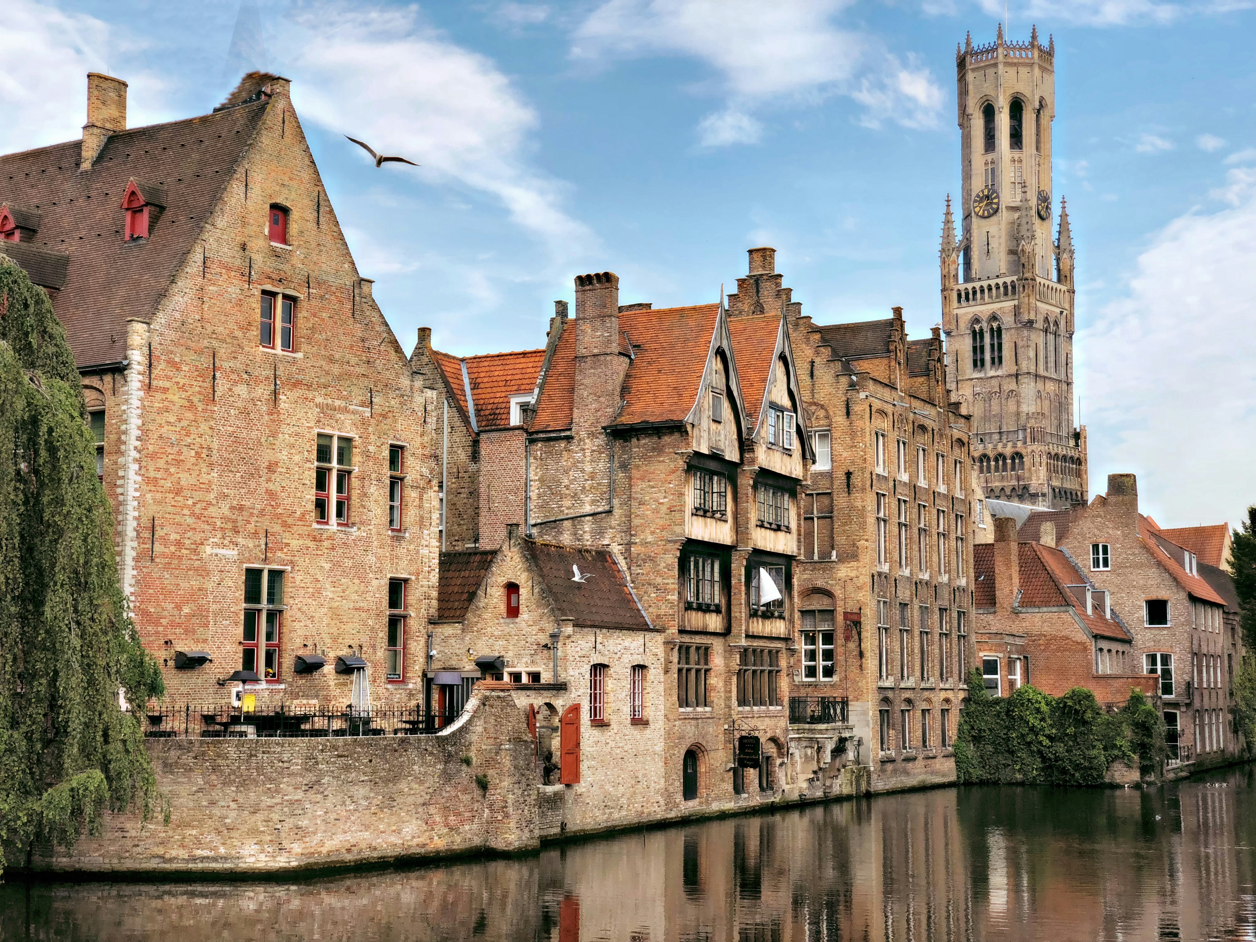 Bruges medieval canals and architecture